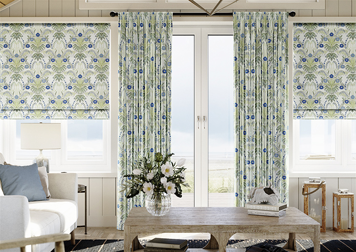 Cotswold Faux Silk, Sapphire - Made to Measure Curtain - Image 3